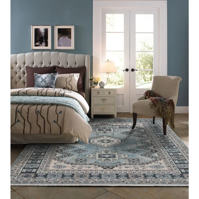 Landis-Kazak Blue Mist Runner Rug - 2'6" x 8'6"