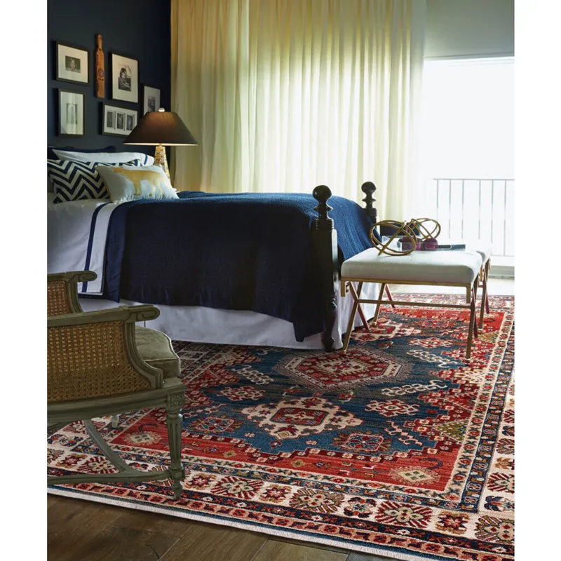 Landis-Kazak Century Blue Rectangle Rug - 3\'3\" x 4\'10\"