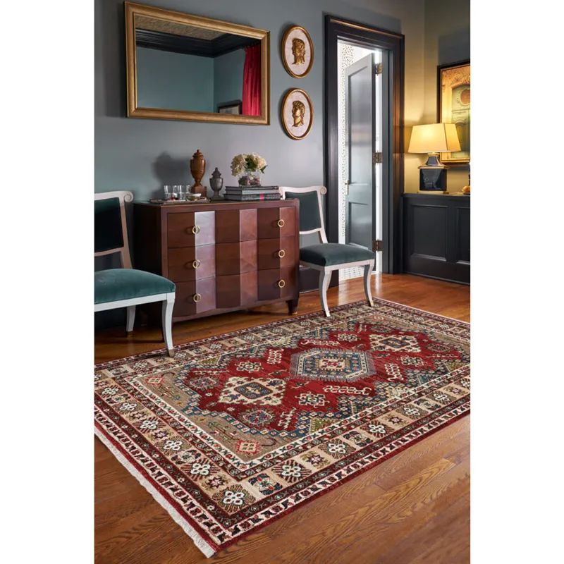 Landis-Kazak Classic Red Rectangle Rug - 9\' x 12\'