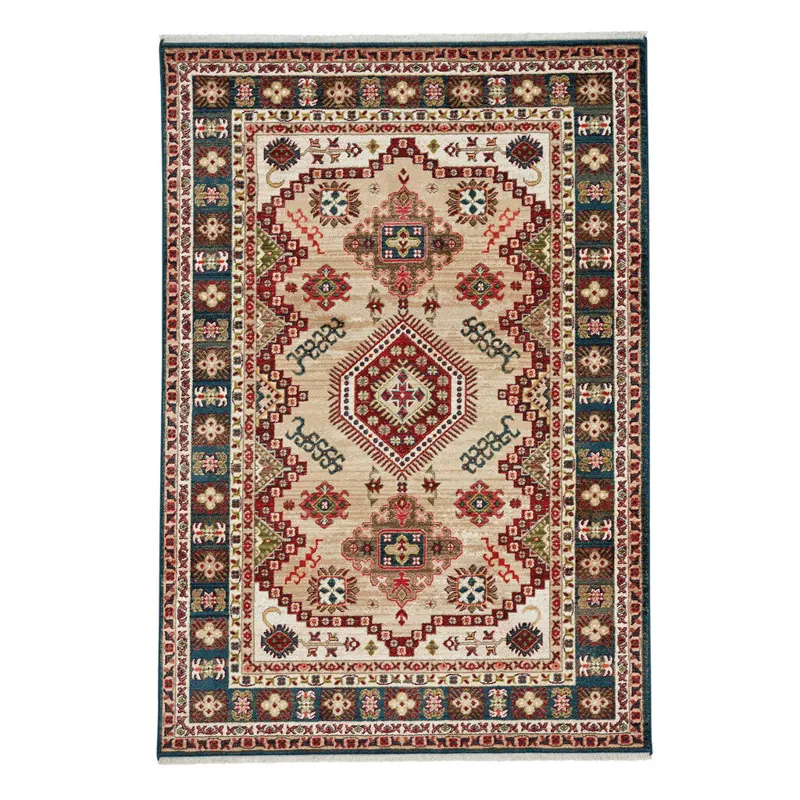 Landis-Kazak Champagne Blue Rectangle Rug - 5\'1\" x 7\'5\"