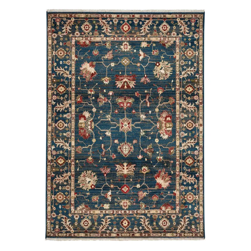 Landis-Keshan Cerulean Blue Rectangle Rug - 3'3" x 4'10"