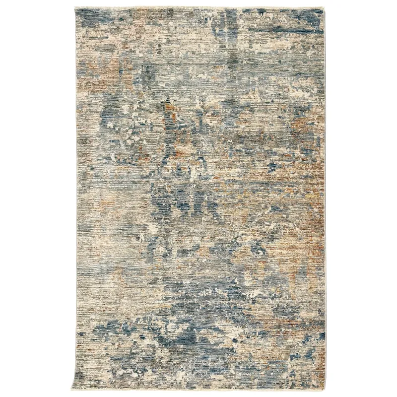 Galata-Abstract Slate Rectangle Rug - 5\'3\" x 7\'10\"