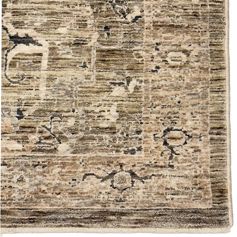 Galata-Heriz Moss Rectangle Rug - 3\' x 9\'6\"