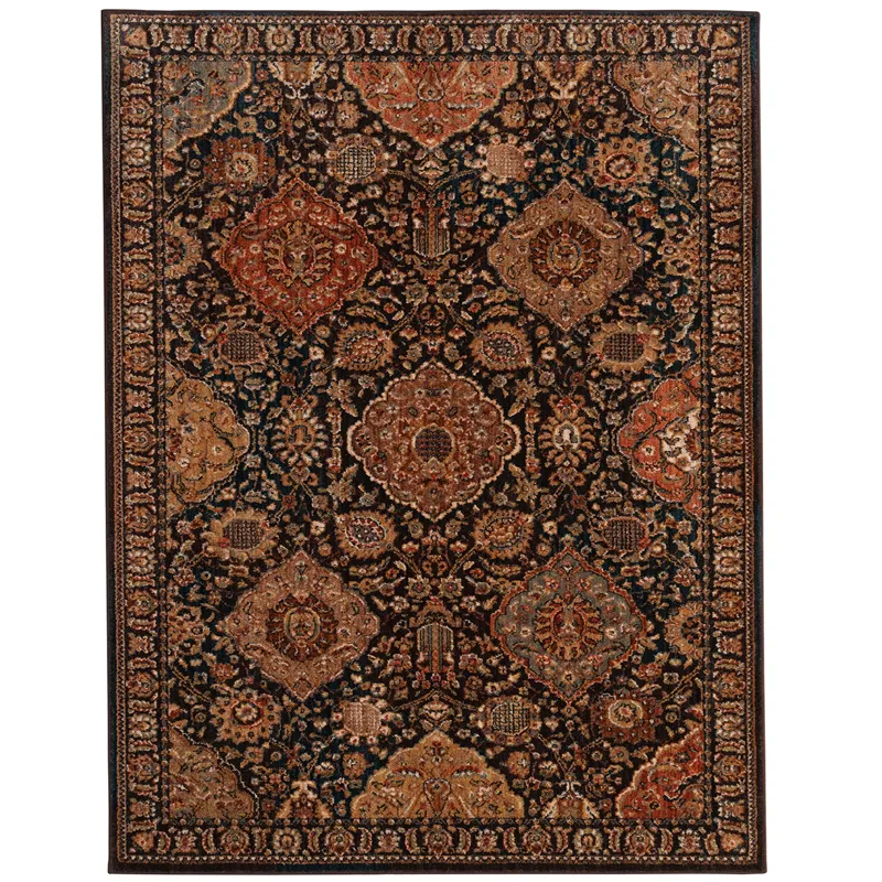 Bosphorus-Bahktiar Chocolate Rectangle Rug - 3\'5\" x 5\'2\"