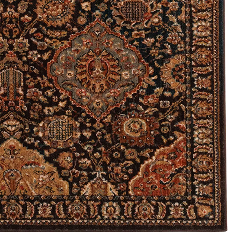 Bosphorus-Bahktiar Chocolate Rectangle Rug - 3\'5\" x 5\'2\"
