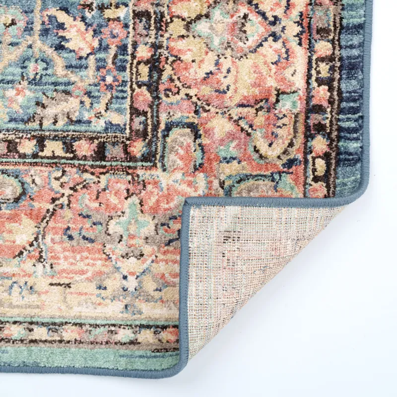Bosphorus-Ispahan Aqua Rectangle Rug - 2\'1\" x 7\'10\"