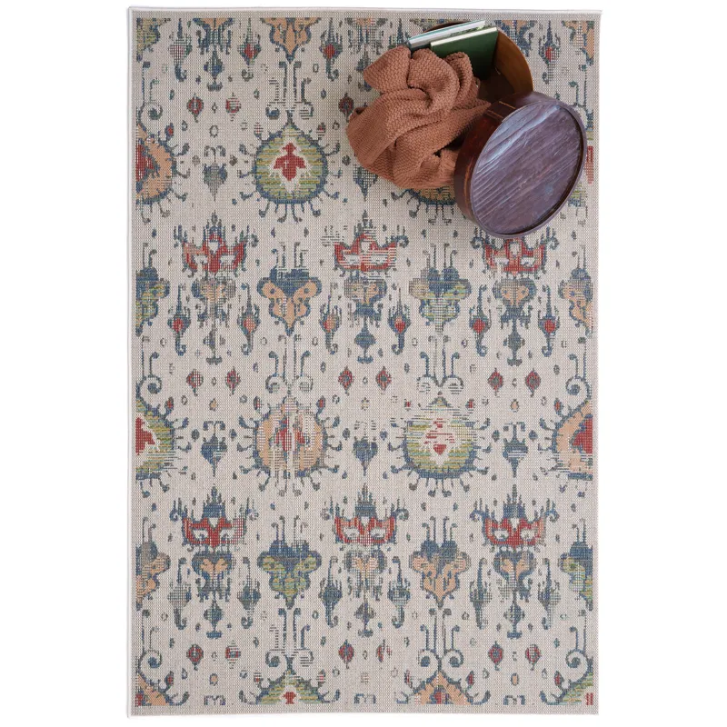 Captiva-Ikat Ivory Rectangle Rug - 7\'10\" x 10\'10\"