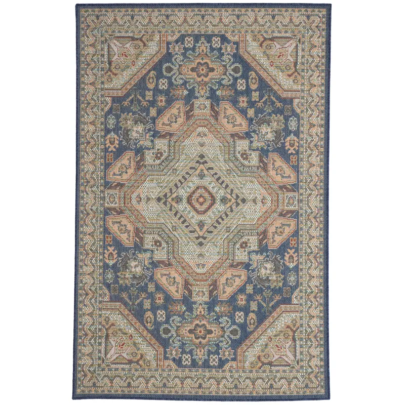 Captiva-Tabriz Navy Rectangle Rug - 7\'10\" x 10\'10\"