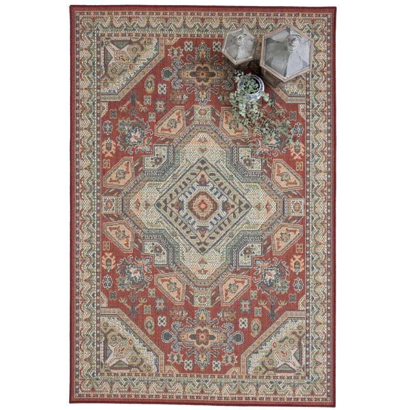 Captiva-Tabriz Red Rectangle Rug - 7\'10\" x 10\'10\"