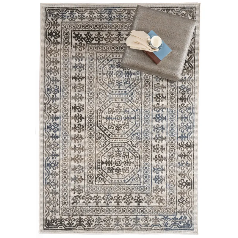 Retreat-Haven Slate Rectangle Rug - 7\'10\" x 10\'10\"