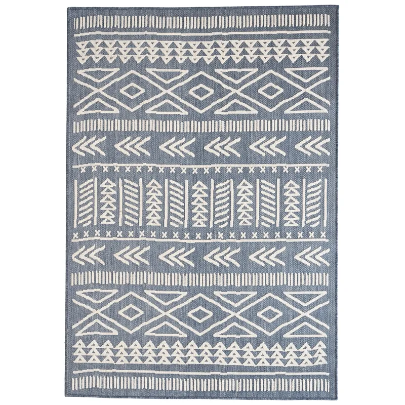 Retreat-Lodge Denim Rectangle Rug - 7\'10\" x 10\'10\"