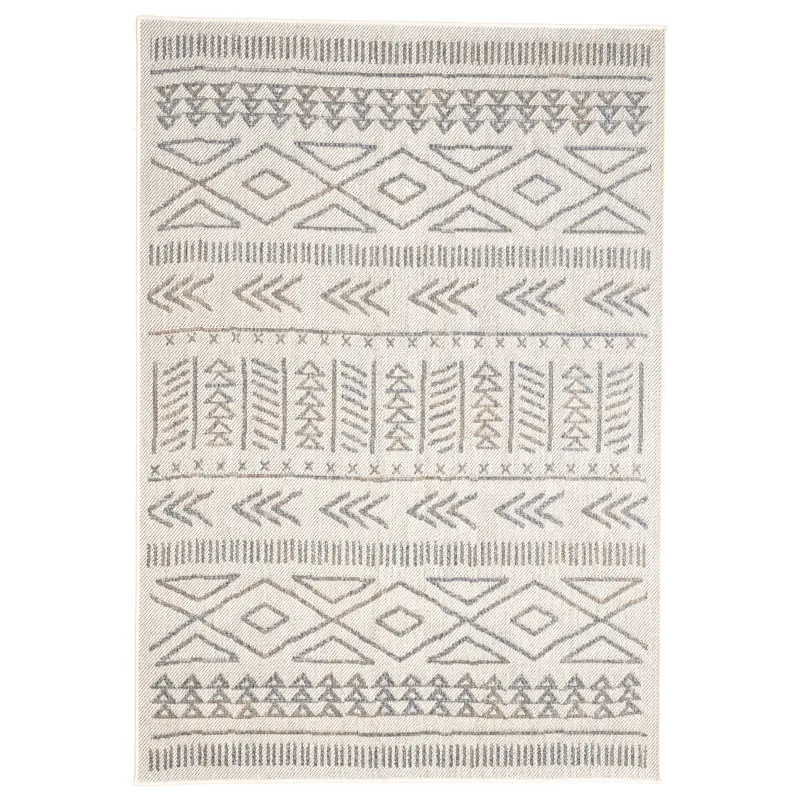 Retreat-Lodge Ivory Rectangle Rug - 5\'3\" x 7\'6\"