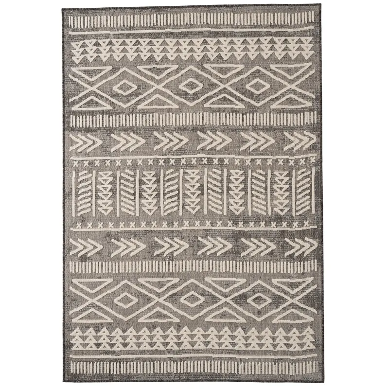 Retreat-Lodge Smoke Rectangle Rug - 5\'3\" x 7\'6\"