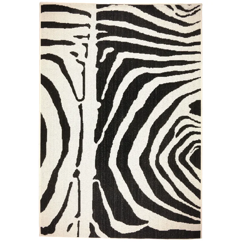 Cape Town Black Rectangle Rug - 5\'3\" x 7\'6\"