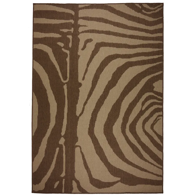 Cape Town Brown Rectangle Rug - 5\'3\" x 7\'6\"