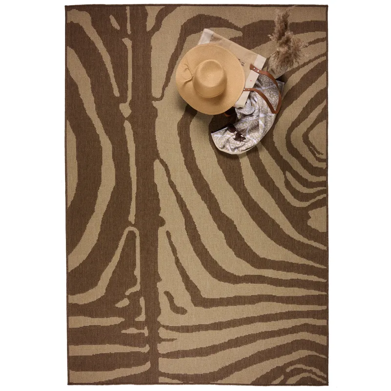 Cape Town Brown Rectangle Rug - 5\'3\" x 7\'6\"
