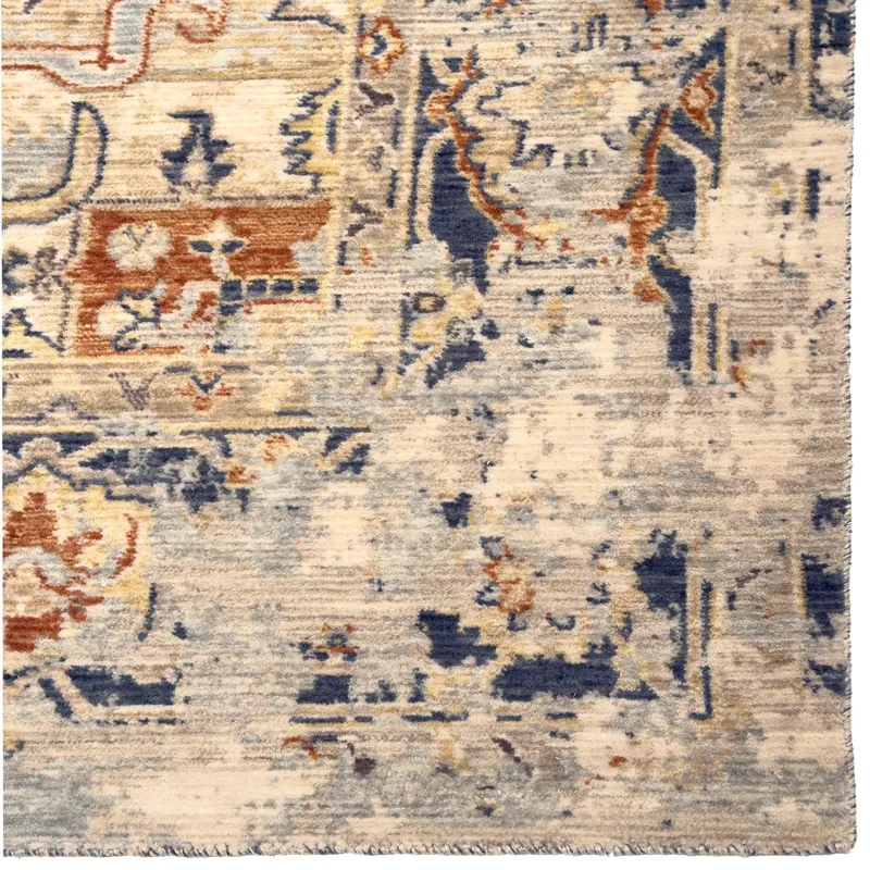 Manor Indigo Multi Rectangle Rug - 2\'6\" x 10\'6\"