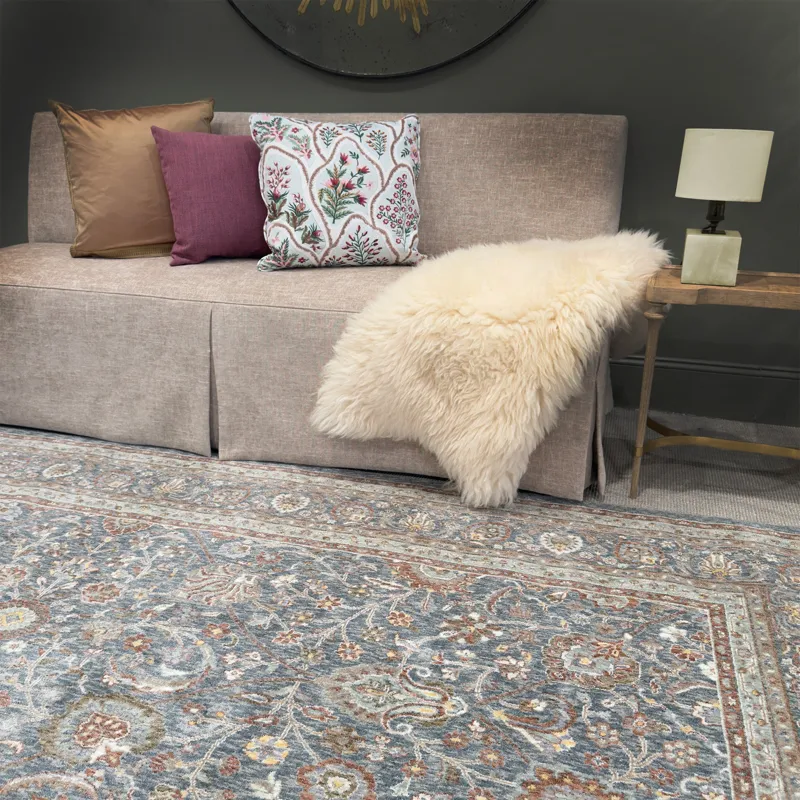 Summerfield Soft Azure Rectangle Rug - 2\'6\" x 8\'6\"