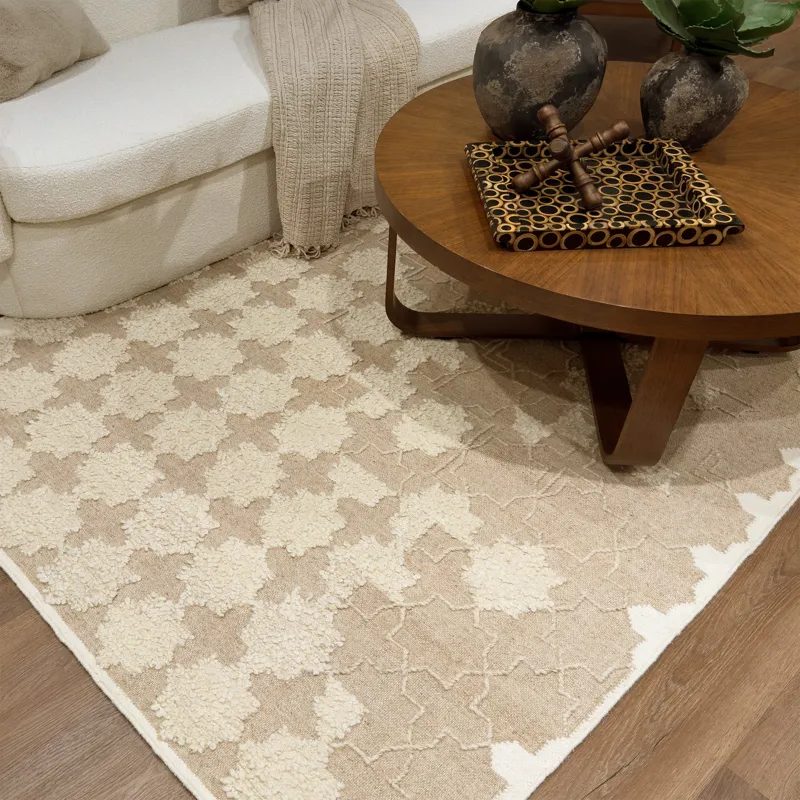 Rabat Putty Rectangle Rug - 5\' x 8\'