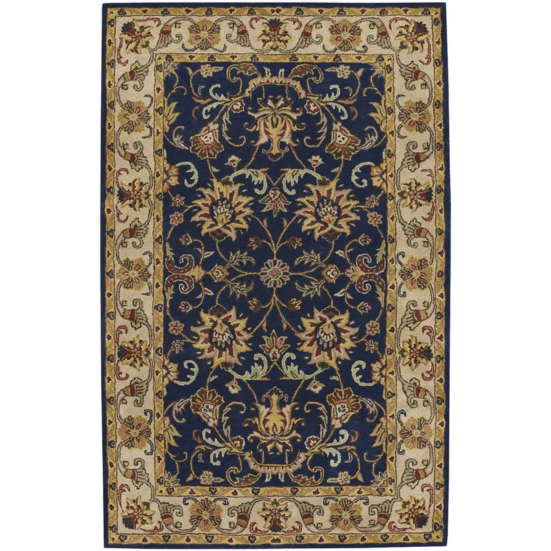 Eloquent Garden Navy Runner Rug - 2\' x 8\'