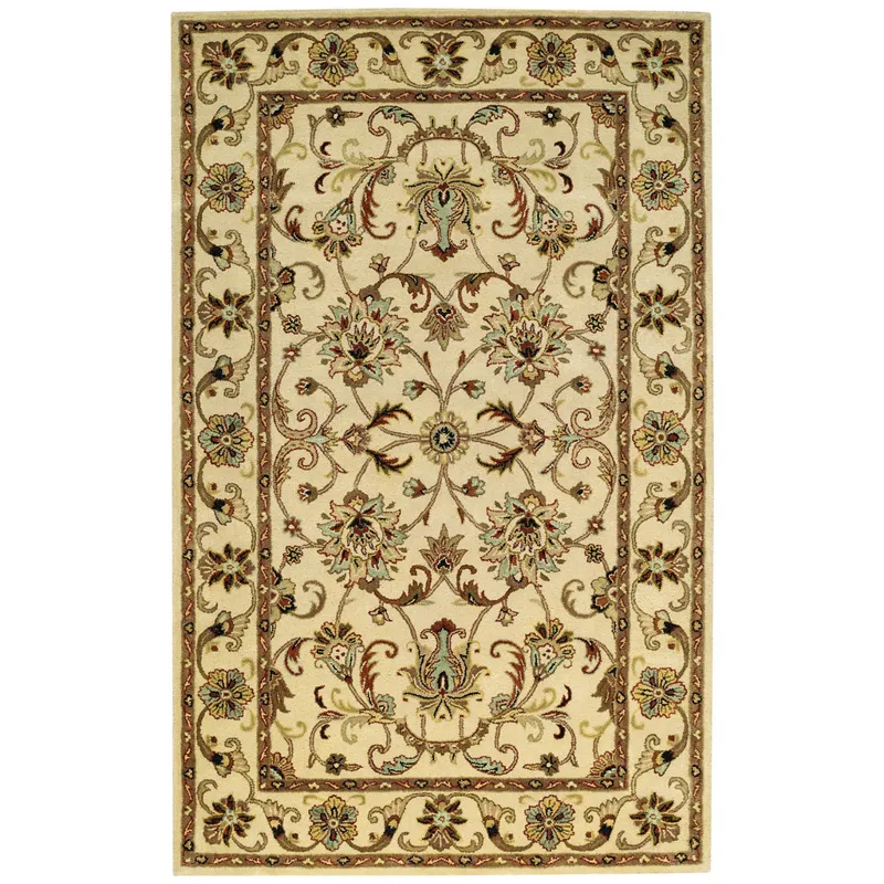 Eloquent Garden Antique Ivory Rectangle Rug - 5\' x 8\'