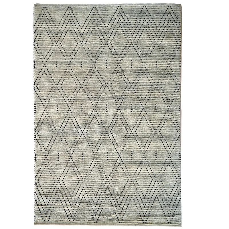 Geometrics Gray Rectangle Rug - 7\'9\" x 9\'9\"