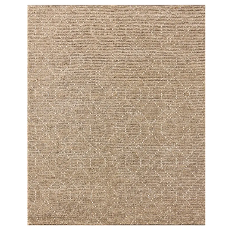Geometrics Beige Ivory Rectangle Rug - 9\' x 12\'