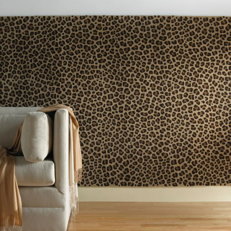 Safari-Leopard Brown Rectangle Rug - 9\' x 12\'