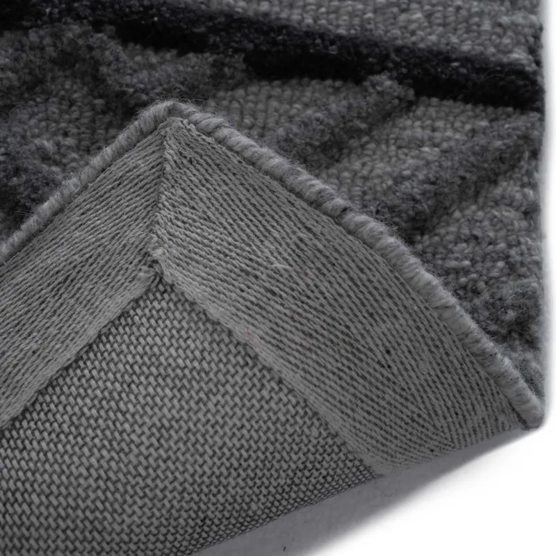 Criss-Cross Graphite Rectangle Rug - 9\' x 12\'