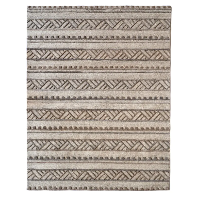 Criss-Cross Natural Rectangle Rug - 9\' x 12\'