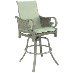 High Back Sling Swivel Bar Stool