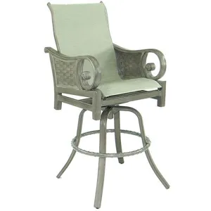 High Back Sling Swivel Bar Stool