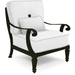 Cushioned Lounge Chair With/One Kidney Pillow