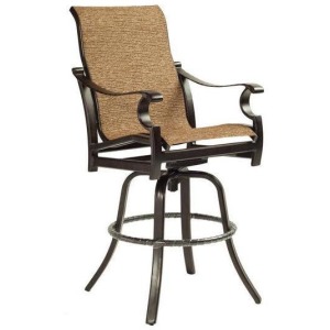 High Back Sling Swivel Bar Stool