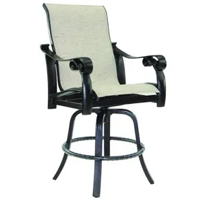 High Back Sling Swivel Counter Stool