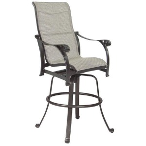 High Back Sling Swivel Bar Stool