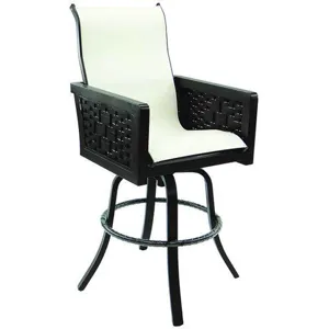High Back Sling Swivel Bar Stool