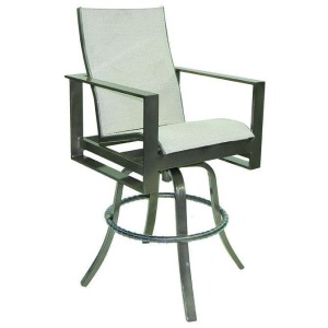 High Back Sling Swivel Bar Stool