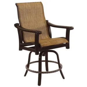 High Back Sling Swivel Counter Stool