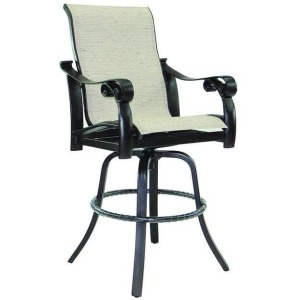 High Back Sling Swivel Bar Stool