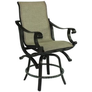 High Back Sling Swivel Counter Stool