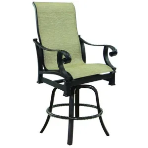 High Back Sling Swivel Counter Stool