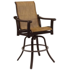 High Back Sling Swivel Bar Stool