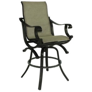 High Back Sling Swivel Bar Stool