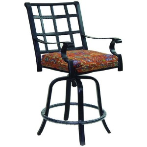 Cast Swivel Counter Stool With Seat Cushion