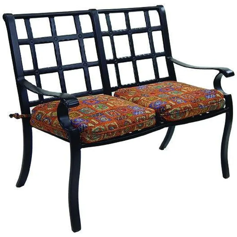 Cast Settee With Seat Cushion