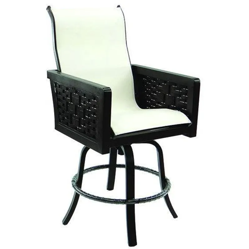 High Back Sling Swivel Counter Stool