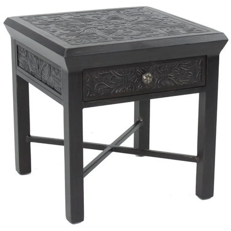 Chateau 22" X 22" Square Side Table with Drawer