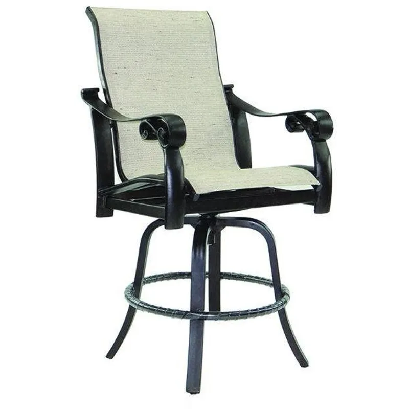 High Back Sling Swivel Counter Stool