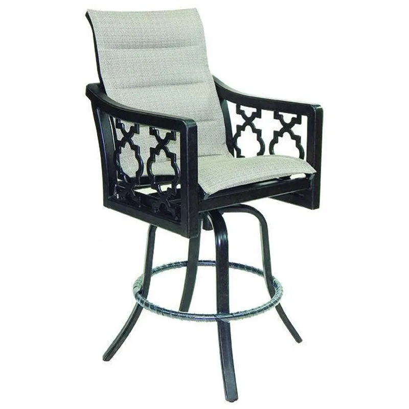 Padded High Back Sling Bar Stool